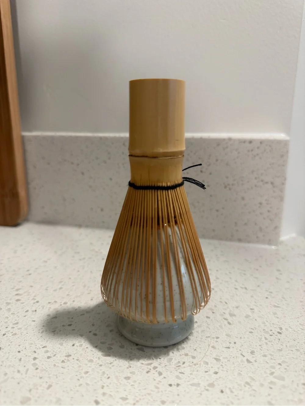 Matcha Whisk Set with Speckled Ceramic Bowl and Bamboo Tools